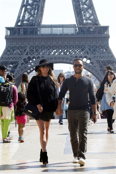 Photo : Exclusif - John Legend et Chrissy Teigen à Paris, le 12
