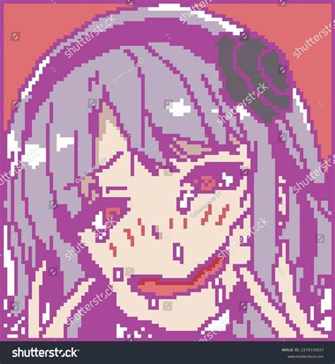 Ahegao Anime Face Pixel Art 1 Stock Vector (Royalty Free) 2274330027