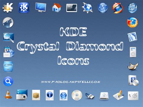 KDE Crystal Diamond Icons. Unos íconos que deberíamos ver en un futuro