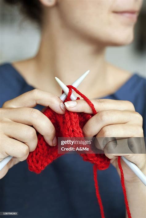 woman knitting closeup high res stock photo getty images