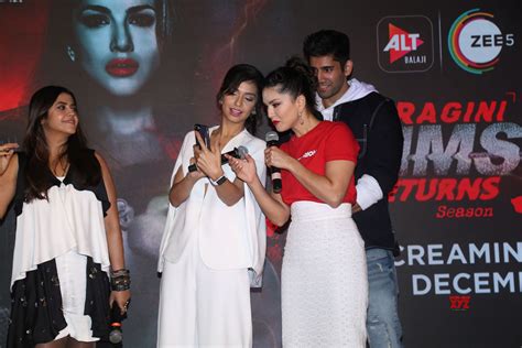 Sunny Leone And Ekta Kapoor At The Launch Of Ragini MMS 2 Returns At