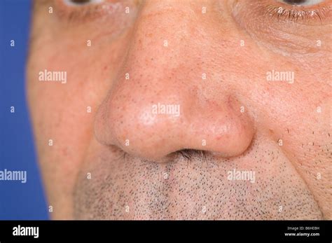 mature man nose Stock Photo - Alamy