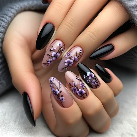 purple  black nail designs  unleash  personality purple
