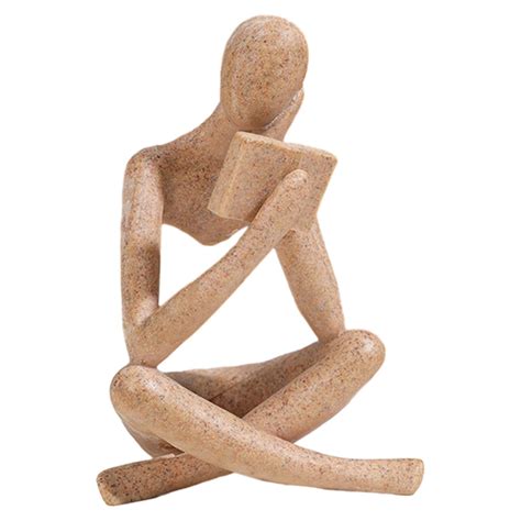 Fusipu Durable Home Decor Abstract Thinker Resin Ornament Delicate