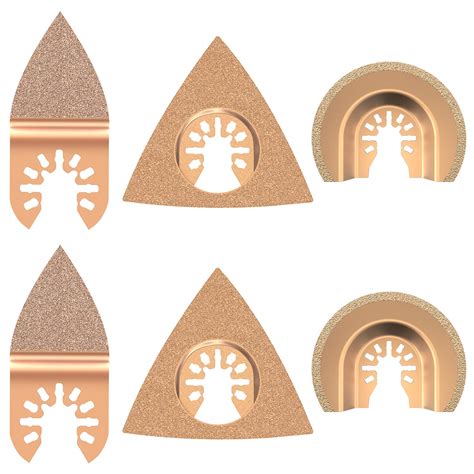 HOTBEST 6Pack Universal Carbide Oscillating Saw Blades Mixed Multitool