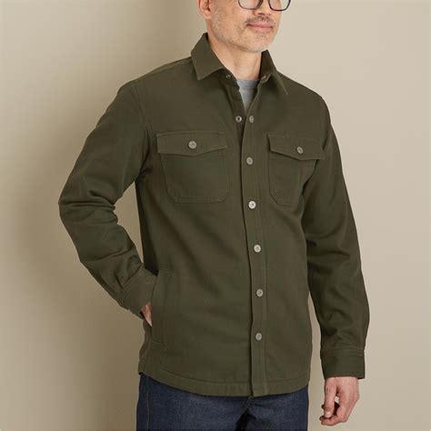 Men's Fire Hose Fleece-Lined Trim Fit Shirt Jac | Duluth Trading Company