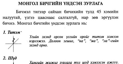МОНГОЛ БИЧИГ: Үндсэн зурлага