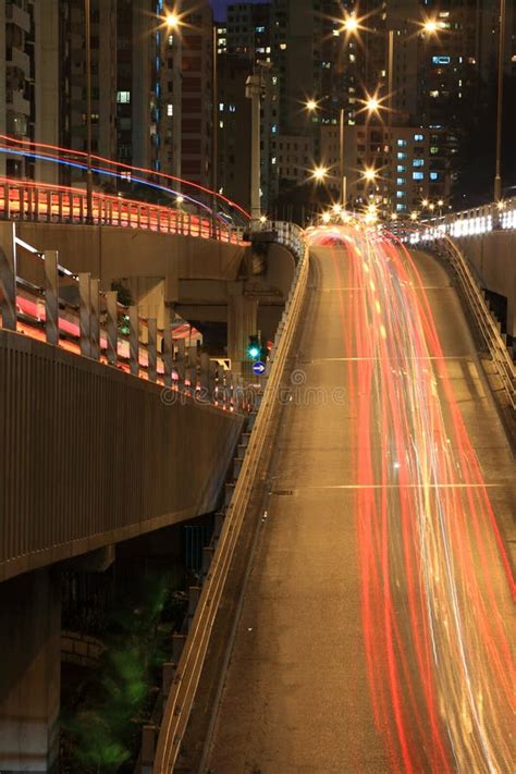 hong kong freeway system stock image image  hong night