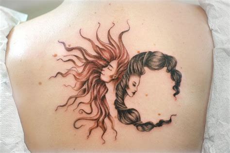 Татуировка Солнце и Луна - фото в салоне Tattoo Times