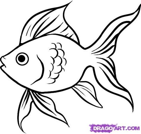 Fish Line Drawings | Free download on ClipArtMag