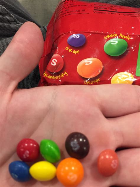 My skittles bag came with two extra flavors. : r/mildlyinteresting