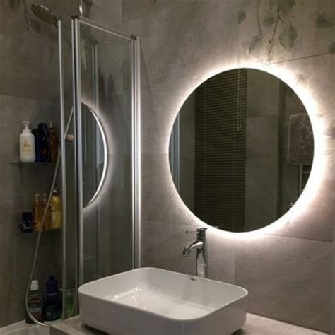 Круглое зеркало MirrorRika арт.70 d-40 см с светодиодной задней ...