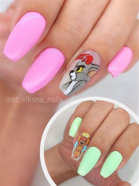 Том и Джерри (Tom and Jerry) nails, manicure, ציפורניים, טום וג'רי ...