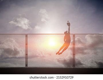Silhouette Baseball Player Diving Catch Ball Stock Illustration ...