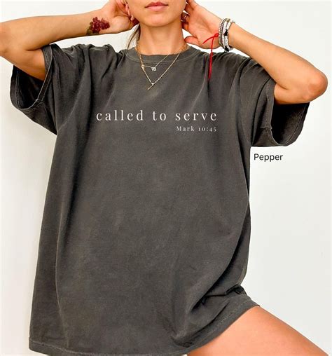 Called To Serve Christian T-Shirt, Minimalist Aesthetic Faith Tee