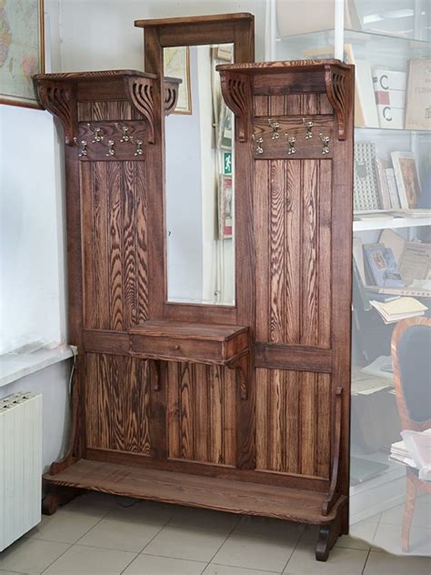 Вешалка в стиле модерн, дуб, 220 × 136 × 33см. Современная авторская ...