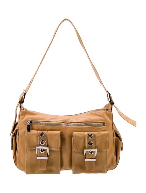 Coach Large Leather Shoulder Bag - Orange Shoulder Bags, Handbags ...
