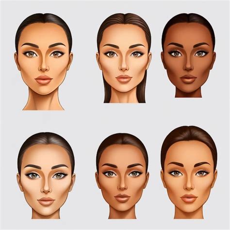 premium vector  set   face models including