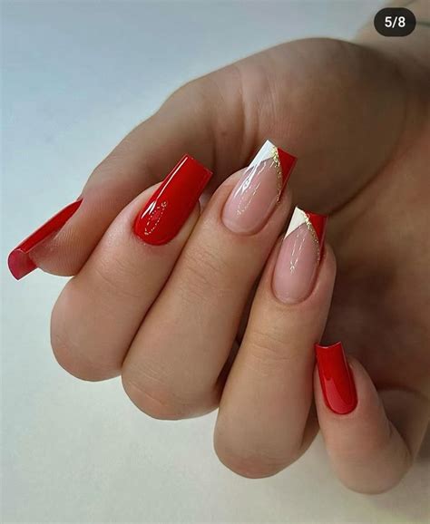 Unhas Com Branco E Vermelho - 31+ Ideias de Unhas Decoradas Com Vermelho E Branco | Unhas decoradas ...
