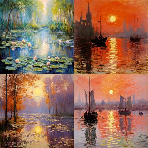 Claude Monet AI Art Style - Impressionistic Masterpieces - Claude Monet ...