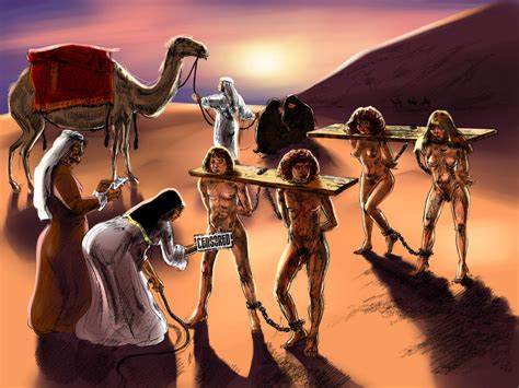 Rule 34 - ankle cuffs arms behind back bondage breasts camel caravan
