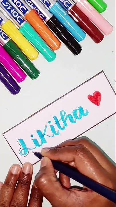 likitha  calligraphy shorts youtube
