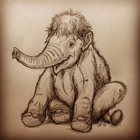 Woolly mammoth calf by BlueCea on DeviantArt