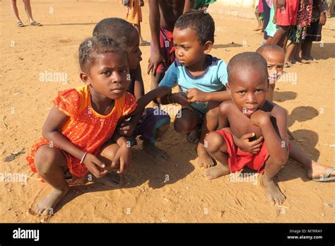 Cute Malagasy kids in poor village on Madagascar island Stock Photo - Alamy