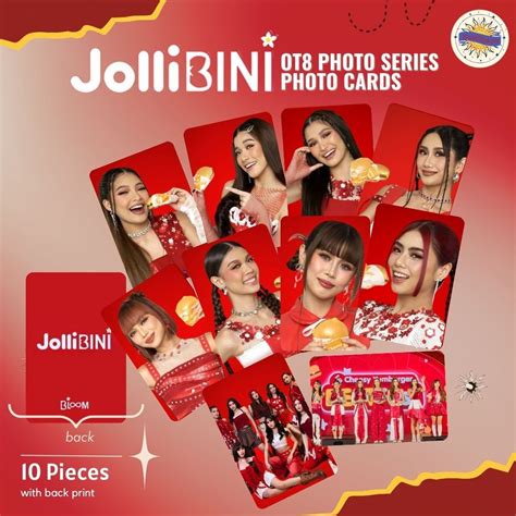 pcs bini ot jollibee modess  bini jollibini bb photocards mikha