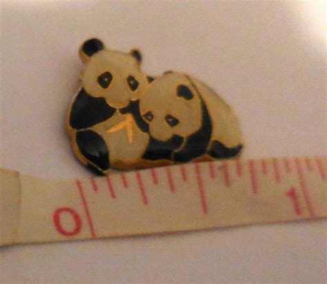 1 Pandas Panda Lapel Pin CWCA White and Black Color VTG animal | eBay