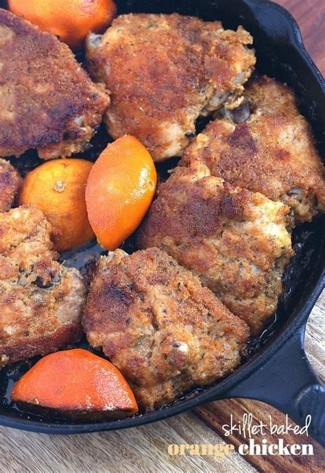 Skillet Baked Orange Chicken | An Oven-Baked Breaded Chicken Recipe