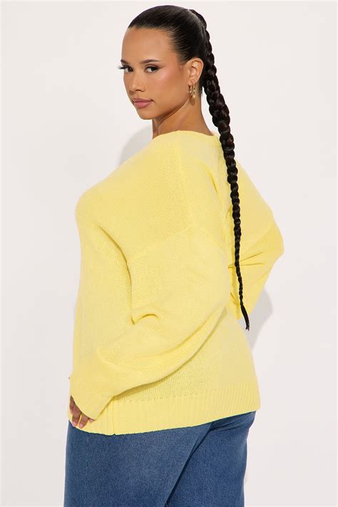 favorite oversized sweater butter yellow fashion nova
