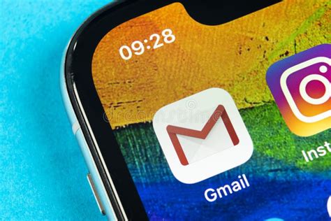 Icono Del Uso De Google Gmail En El Primer De La Pantalla Del ...