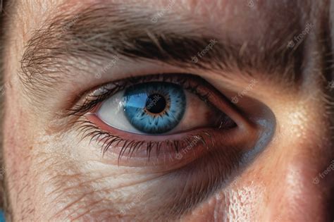 premium ai image front view human eye