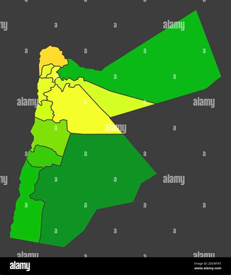 Jordan population heat map as color density illustration Stock Photo ...