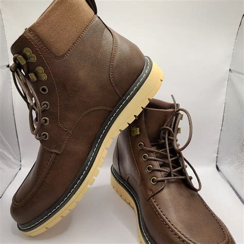 Lottini | Shoes | Lottini Mens Boots Size 9 Brown Leather Man Made Fall ...