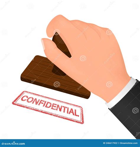 Confidential Red Stamp for Banner Design. Isolated Background. Sign ...