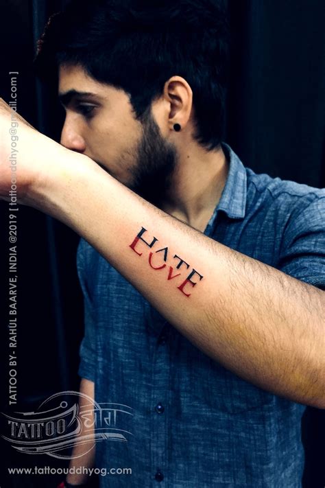 Hate love tattoo – Artofit