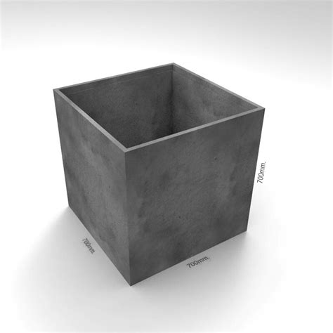 Кашпо из бетона «700*700*700mm» антрацит купить в Украине, Киев ...