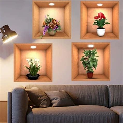 Removable Wall Decor Stickers (Set of 4), Home Sticker, Wall Stickers ...