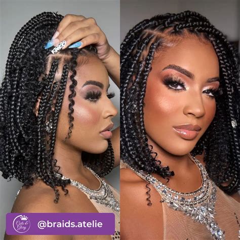 stylishly short braids hairstyles youll fall  love