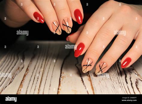 long nails manicure Stock Photo - Alamy