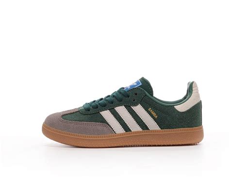 Женские Кроссовки Adidas Samba Green White / Адидас Самба Зеленые с ...