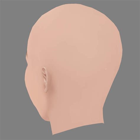 Miranda Kerr Head No Hair Low Poly Head for Game - 3D Model by Nammichael