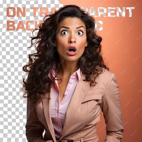 Premium PSD | Hispanic insurance agent shocked wavy haired woman