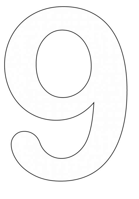 Number 9 Coloring Printable Coloring Pages