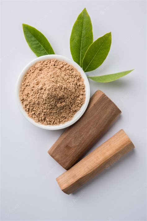 Premium Photo | Chandan or sandalwood powder with stocks and