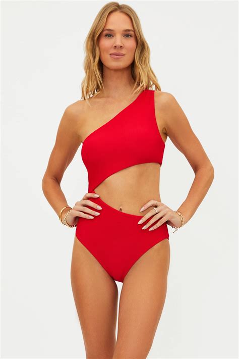 Beach Riot | Celine One Piece Red | Red One Piece Swimsuit | Beach Riot