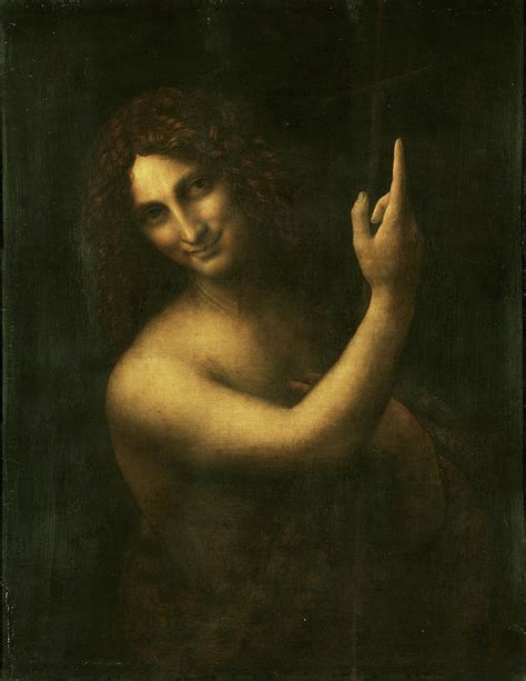 Saint John the Baptist Painting by Leonardo da Vinci - Pixels