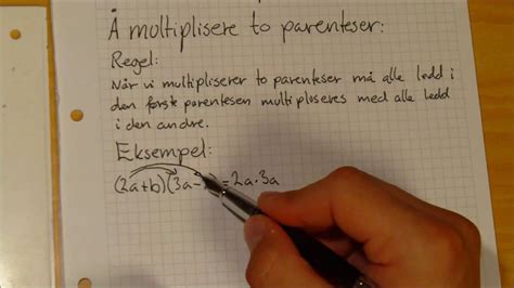 Algebra 3 (multiplikasjon av parenteser) - YouTube